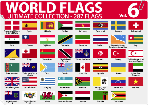 free vector National or regional flag and regional flag vector 6